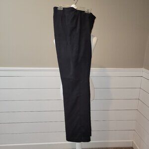 Black Suede- Like Straight Leg Pants by INC -Size 8